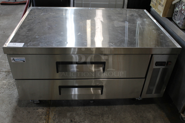 LIKE NEW! 2023 Avantco 178CBE48HC Stainless Steel Commercial 2 Drawer Chef Base on Commercial Casters. 115 Volts, 1 Phase. Tested and Working! - Image 2 of 7