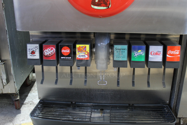 Cornelius DF250 Stainless Steel Commercial Countertop 8 Flavor Carbonated Beverage Machine. 115 Volts, 1 Phase.  - Image 6 of 7