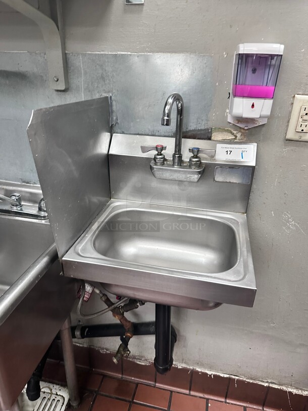 Clean! Commercial Stainless Steel and Sink NSF Buyer Must Remove! - Image 1 of 4