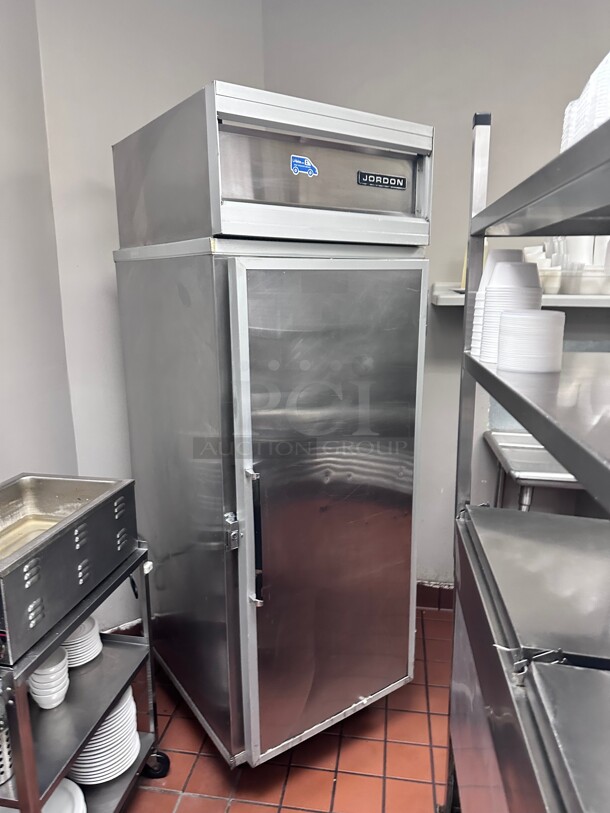 Working! Jordon One-Section Stainless Steel Solid Door Reach-In Refrigerator 115 Volt NSF Tested and Working!  - Image 2 of 5