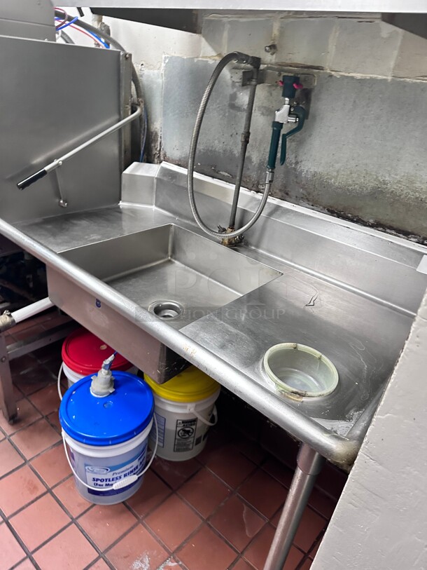 Clean! Regency 16 Gauge 48 inch  Soiled / Dirty Dish Table - Right Drainboard NSF Buyer Must Remove - Image 2 of 5