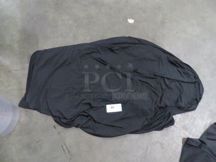 One Black Fitted Table Cloth.