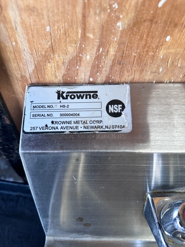 Clean! Krowne HS-2 Wall Mount Commercial Hand Sink w/ 12 1/2L x 9 3/4W x 5 7/8D Bowl, Low Lead MSF  - Image 4 of 5
