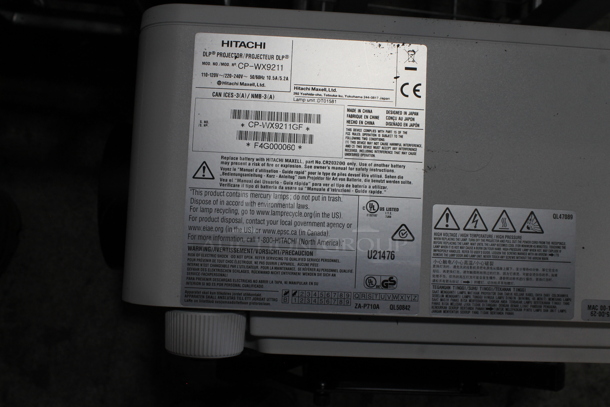 Hitachi CP-WX9211 DLP Projector. 110-120/220-240 Volts, 1 Phase.  - Image 5 of 5