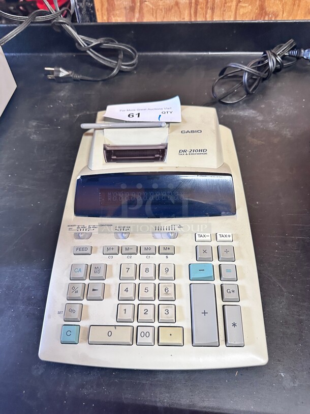 Working! Casio DR-210HD Tax and Exchange Calculator - Image 1 of 6