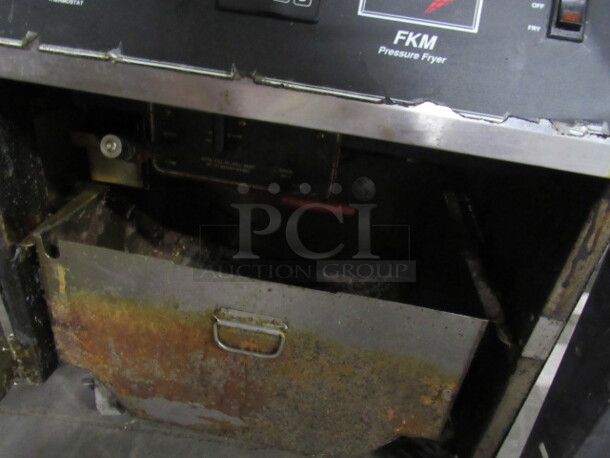 One BKI 75 lb Electric Pressure Fryer. Model# FKM-F. 230 Volt. 3 Phase. 24X39X50. $17,497.00 - Image 3 of 4