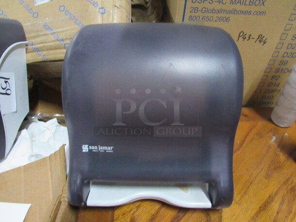 One San Jamar Automatic Hands Free Paper Towel Dispenser.  - Image 1 of 1