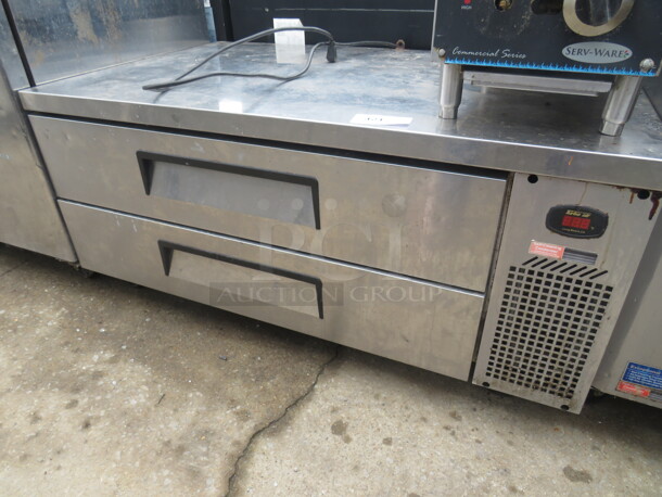 One Turbo Air 2 Drawer Chef Base On Casters. Model# TCBE-52SDR. 115 Volt. 52X32X25 - Image 1 of 1