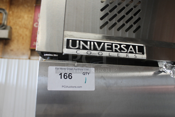 Universal RIFI-81 Stainless Steel Commercial 3 Door Reach In Cooler w/ Poly Coated Racks. Cannot Test Due To Missing Power Cord - Image 2 of 9