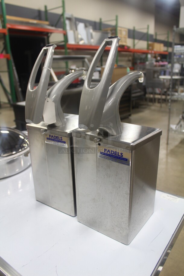 2 Commerical Stainless Steel San Jamar Condiment Dispensers With Dispenser Pumps. 7x7x20. 2X Your Bid! - Image 3 of 3