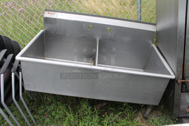 Eagle Stainless Steel Commercial 2 Bay Sink. Bays 24x24x13 - Image 1 of 5