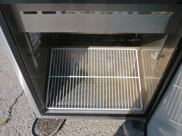 One 1 Door Turbo Air Refrigerator On Casters. No Top. Working. Model# MST-28-711S. 115 Volt. 27.5X30X34 - Image 4 of 4