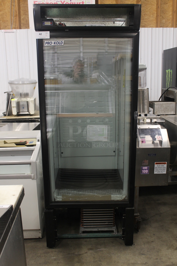 Pro Kold CV16-ULH Metal Commercial Single Door Reach In Cooler Merchandiser. 120 Volts, 1 Phase. Tested and Working! - Image 1 of 6
