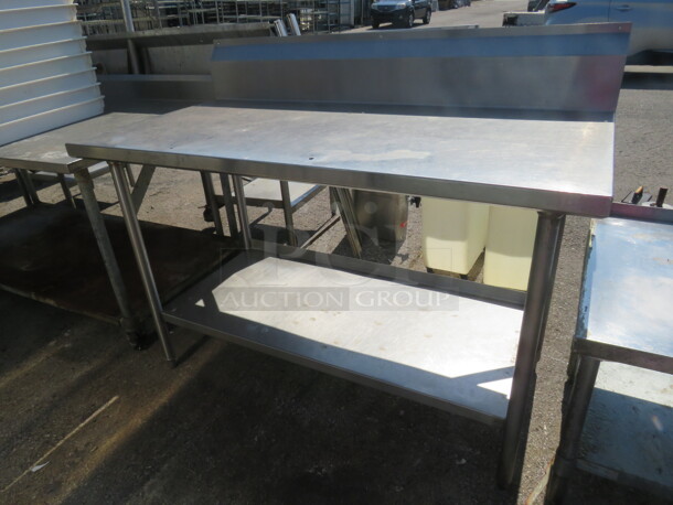 One Stainless Steel Table With Under Shelf. 48X30X45 - Image 1 of 1