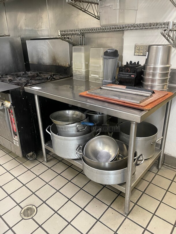 Clean! Commercial Stainless Steel Table With Stainless Shelf NSF 48x36x36 - Image 3 of 7
