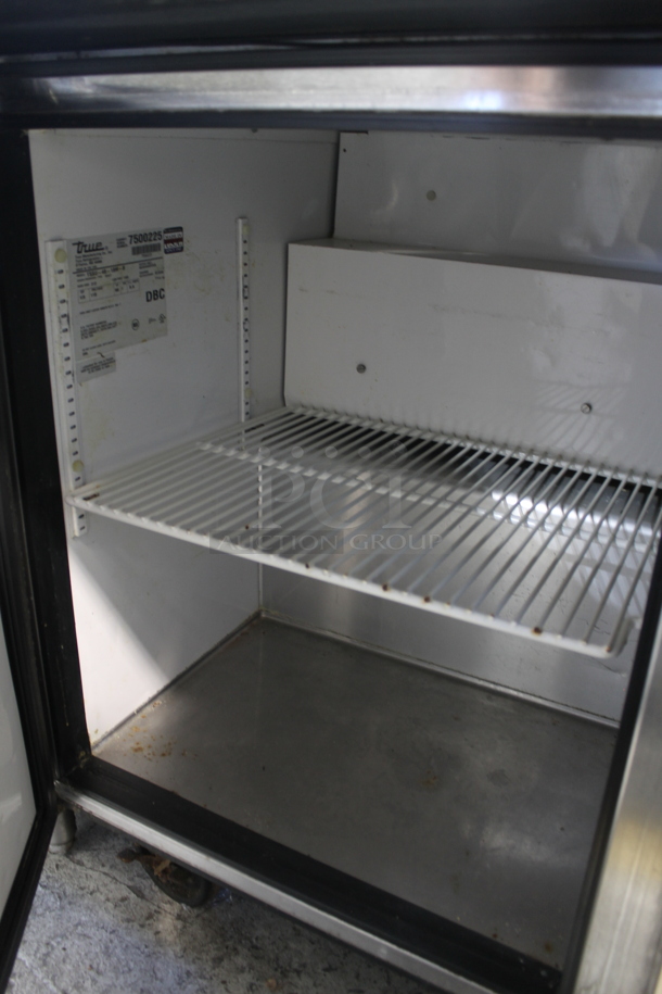 2012 True TSSU-48-18M-B Stainless Steel Commercial Sandwich Salad Prep Table Bain Marie Mega Top on Commercial Casters. 115 Volts, 1 Phase. Tested and Powers On But Does Not Get Cold - Image 7 of 8