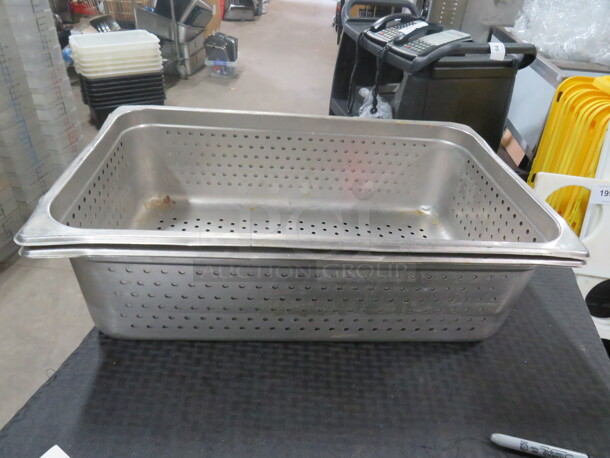 Full Size 6 Inch Deep Perforated Hotel Pan. 2XBID