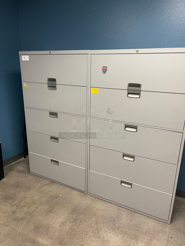 Barely Used! Commercial File Cabinet With 4 Drawers and 1 Rollup Door Great For Keeping Restaurant Records  NSF 36x20x63  