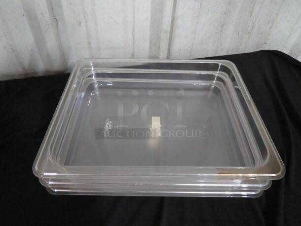 NEW 1/2 Size 2.5 Inch Deep Food Storage Container. 3XBID