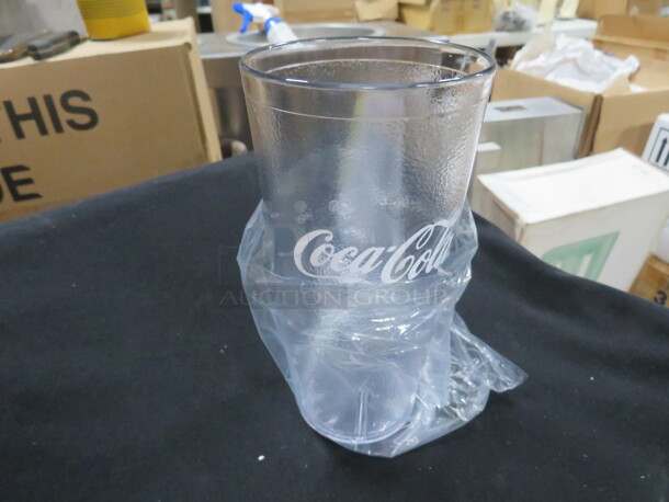 NEW 24oz Clear COCA COLA Tumbler. 12XBID