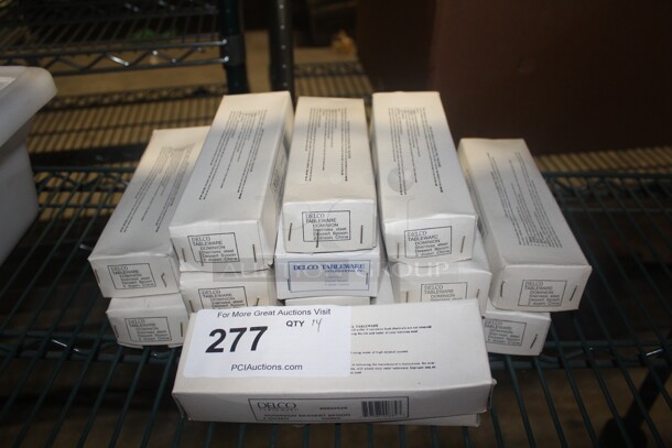 NEW IN BOX! 14 Boxes (24 Count Each) Delco Dominion Dessert Spoons. 14 Your Bid!  - Image 1 of 2