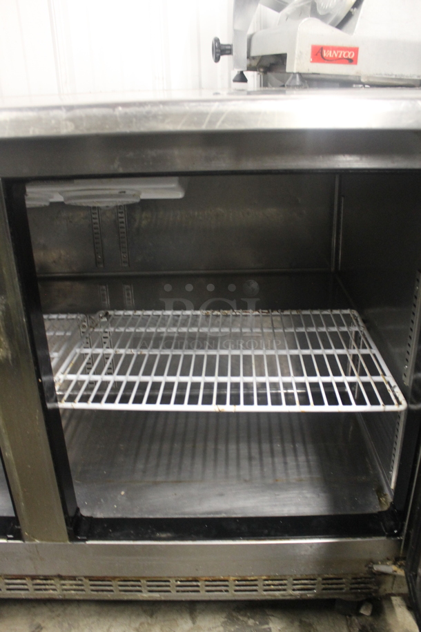 Everest ETBF2 Stainless Steel Commercial 2 Door Undercounter Freezer on Commercial Casters. 115 Volts, 1 Phase. Tested and Powers On But Does Not Get Cold - Image 5 of 6