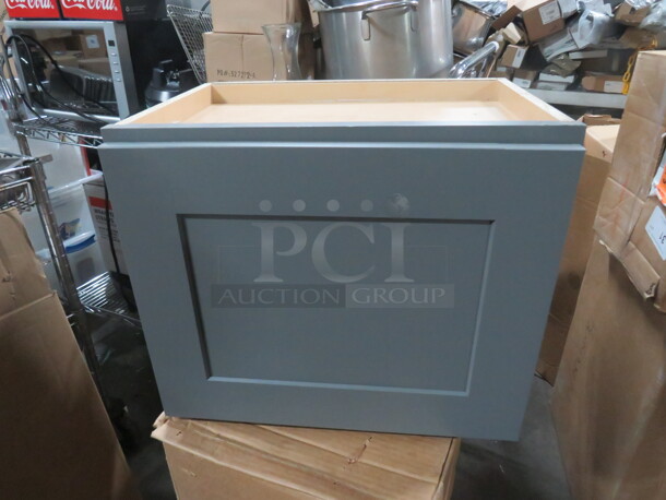 One NEW Echelon 1 Door Maple Cabinet In A Slate Gray Finish.18X13X15 - Image 1 of 3