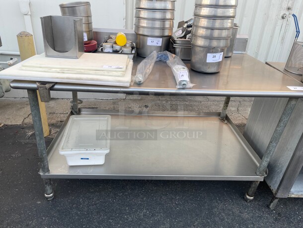 Commercial Stainless Steel Table NSF 62x37x34 - Image 4 of 9