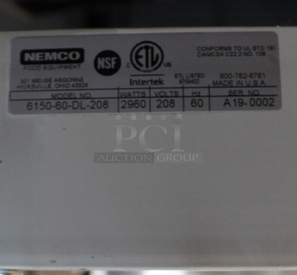 2019 Nemco 6150-48-DL-208 Metal Commercial Heating Strip. 208 Volts. - Image 4 of 4