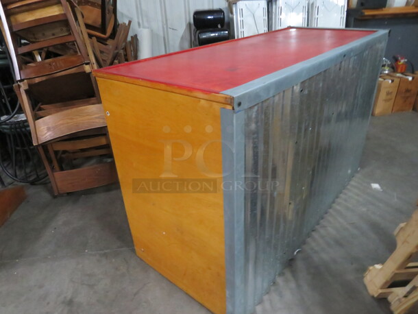 One Wooden/Metal Hostess Stand With 3 Shelves. 67X28X41 - Image 4 of 4