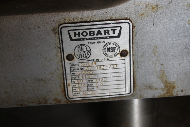 Hobart 84145 Metal Commercial Countertop Buffalo Chopper w/ S Blade. 115 Volts, 1 Phase. Tested and Working! - Image 10 of 10