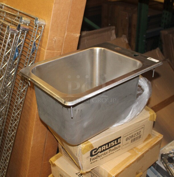 NEW! 6 John Boos Model PB-DISINK10140 Commercial Stainless Steel Sinks. 13x18.5x9.5.  6X Your Bid!  - Image 2 of 2