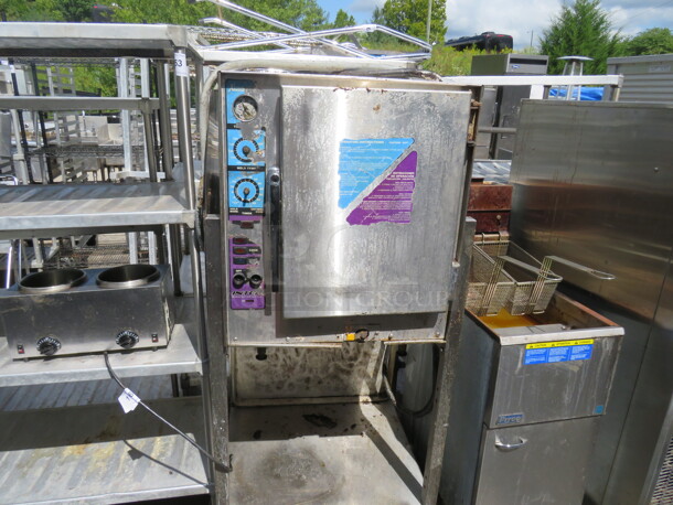One Intek Xtreme Steam Steamer On Casters. 27X27X59 - Image 1 of 1
