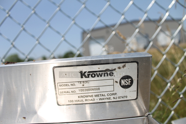 Krowne 18-63C Commercial Stainless Steel 3 Bay Sink With Left and Right Drainboards And Low Lead Faucet On Galvanized Legs. - Image 5 of 8