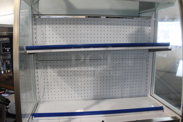 Henan Longsheng LSF-15FN Metal Commercial Floor Style Open Grab N Go Merchandiser w/ Metal Shelves on Commercial Casters. 230 Volts, 1 Phase.  - Image 8 of 9