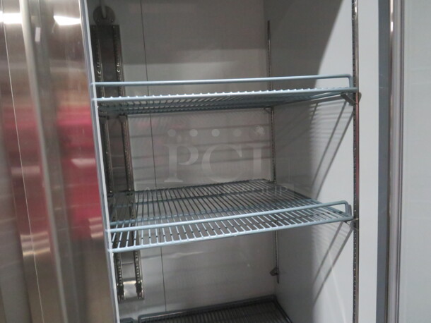 One Motak 2 Door freezer With 6 Racks, On Casters. Model#MSD-2DF-BAL-X. 52X32X83 - Image 4 of 4