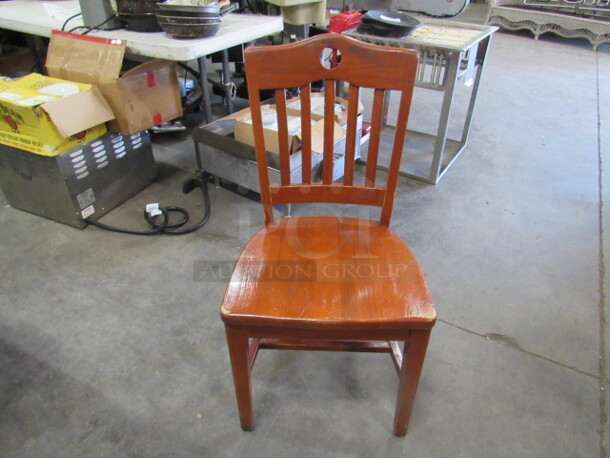 Wooden Schoolhouse Chair. 4XBID