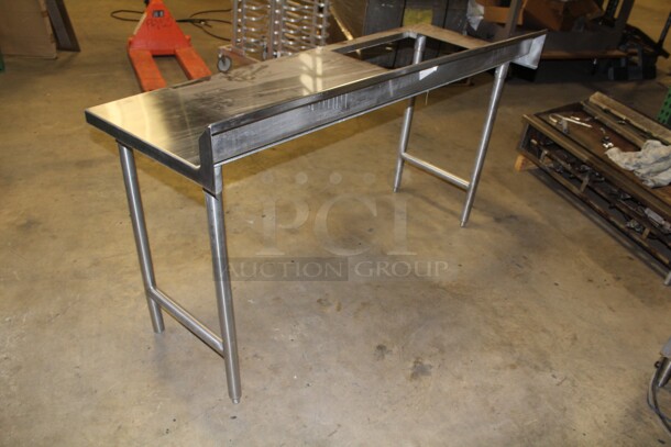 NICE! Commercial Stainless Steel Work Table With Sink Cutout. 66x24x39 - Image 3 of 3