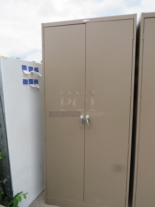 One 2 Door Metal Cabinet/Closet. 36X24X78