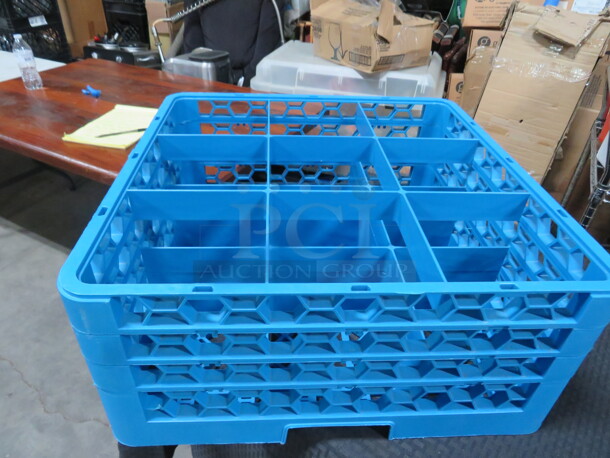 One Blue 9 Hole Dishwasher Rack. - Image 1 of 3