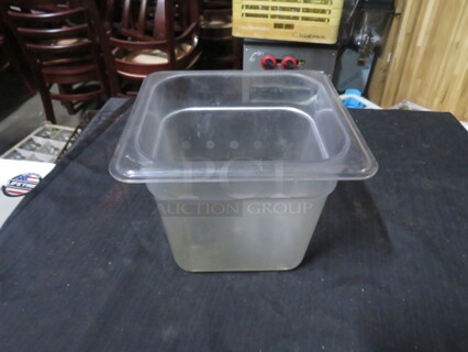 1/6 Size 6 Inch Deep Food Storage Container. 3XBID