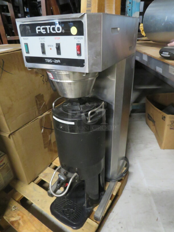 One Fetco Brewer With 1.5 Gallon Satellite.  Model# TBS-21A. 120 Volt. - Image 2 of 2