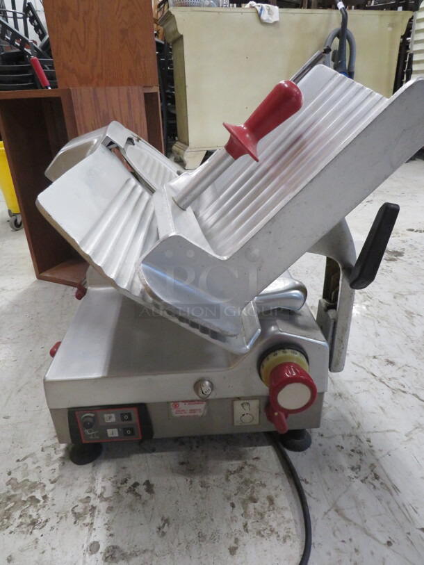 One Fleetwood 12 Inch  Deli Slicer. Model# CX Matic 300/N. 115 Volt. 28X17X18 - Image 2 of 4