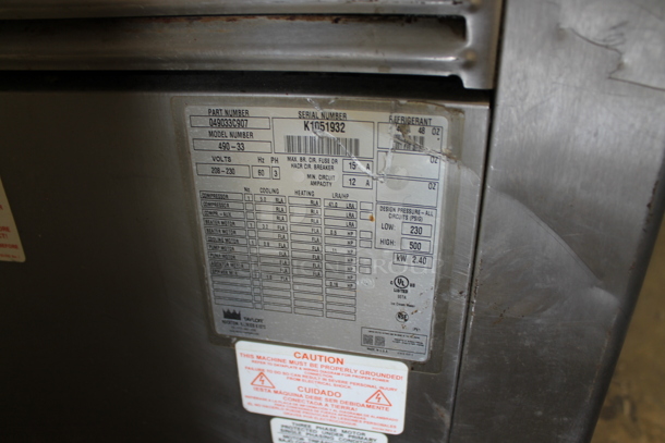 Taylor 490-33 Stainless Steel Commercial Countertop Single Flavor Frozen Beverage Machine. 208-230 Volts, 3 Phase.  - Image 5 of 5