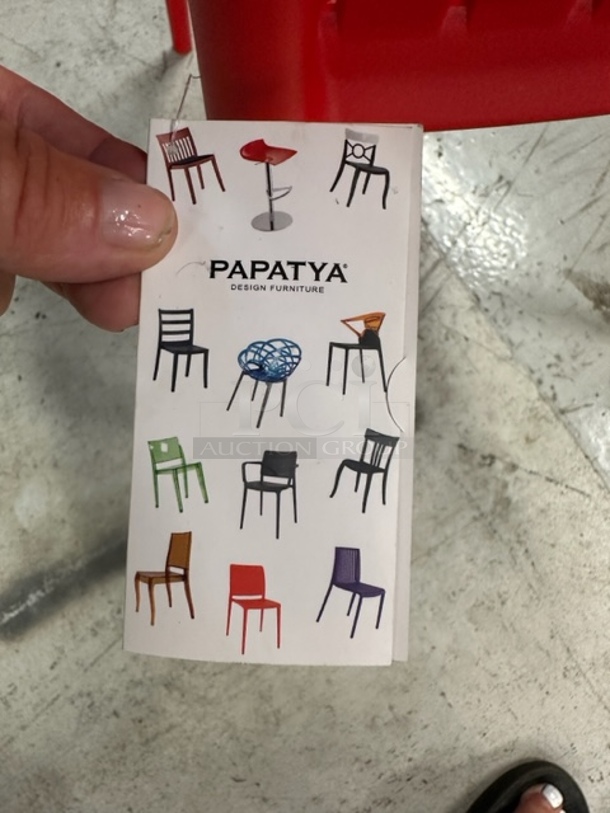 NEW Red Poly Papatya Indoor/Outdoor Chair. 2XBID - Image 2 of 2