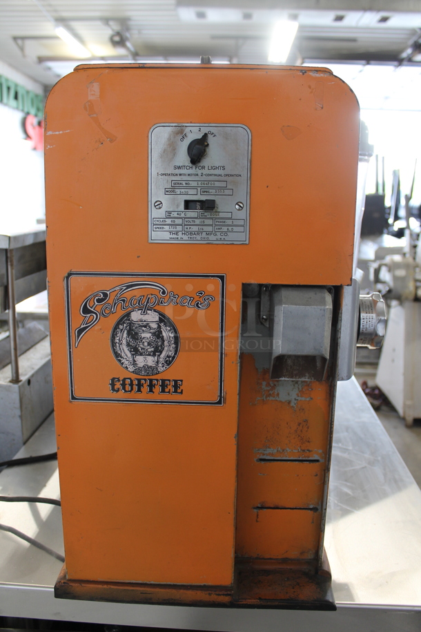 Hobart 3430 Metal Commercial Countertop Coffee Bean Grinder. 115 Volts, 1 Phase. Tested and Working! - Image 1 of 5
