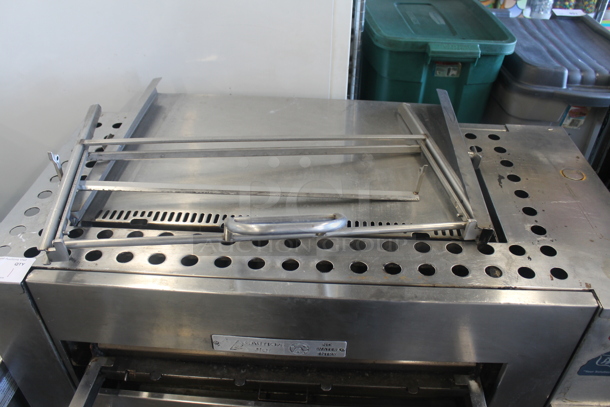 Duke Stainless Steel Commercial Natural Gas Powered Charbroiled Burger Grill on Metal Legs. - Image 8 of 10