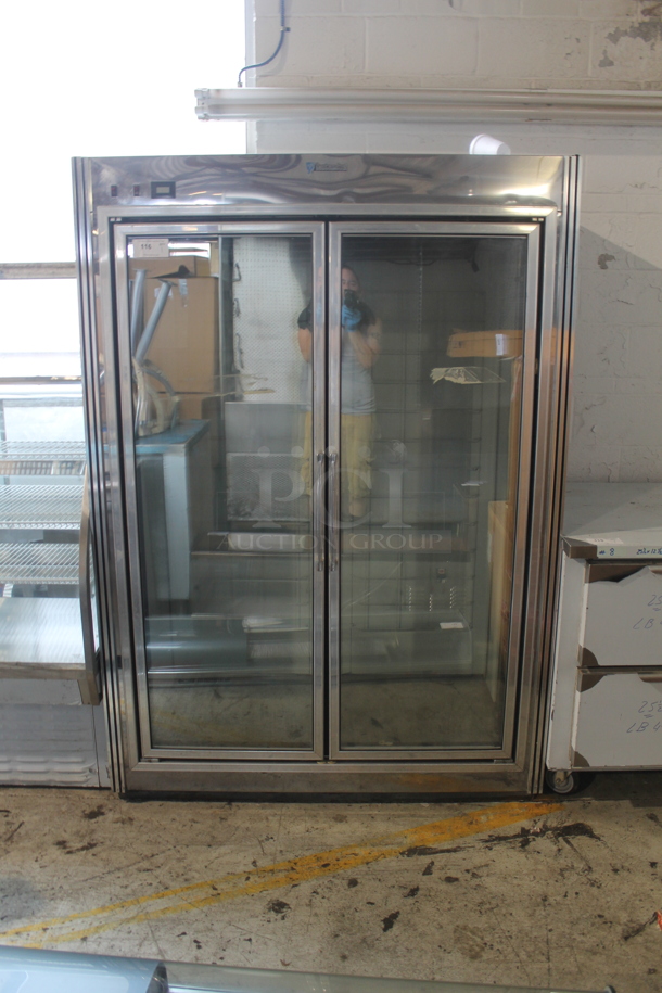 CustomCool Stainless Steel Commercial 2 Door Reach In Cooler. Does Not Come w/ Remote Compressor. - Image 1 of 7