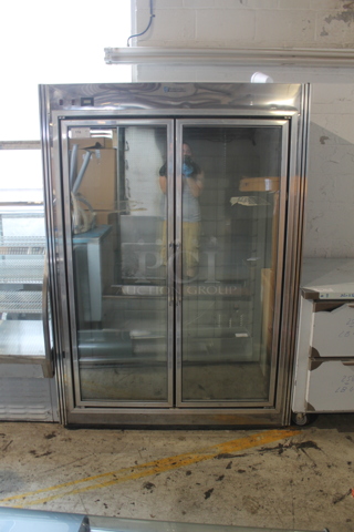 CustomCool Stainless Steel Commercial 2 Door Reach In Cooler. Does Not Come w/ Remote Compressor.