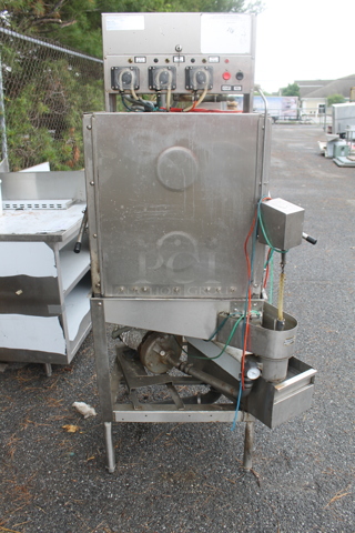 American Dish Service ADS AF-3D-S Stainless Steel Commercial Corner Pass Through Dishwasher. 120 Volts, 1 Phase. 